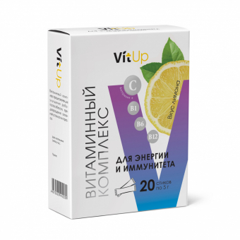 Витаминный комплекс для энергии и иммунитета VitUp со вкусом лимона